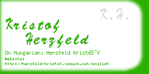 kristof herzfeld business card